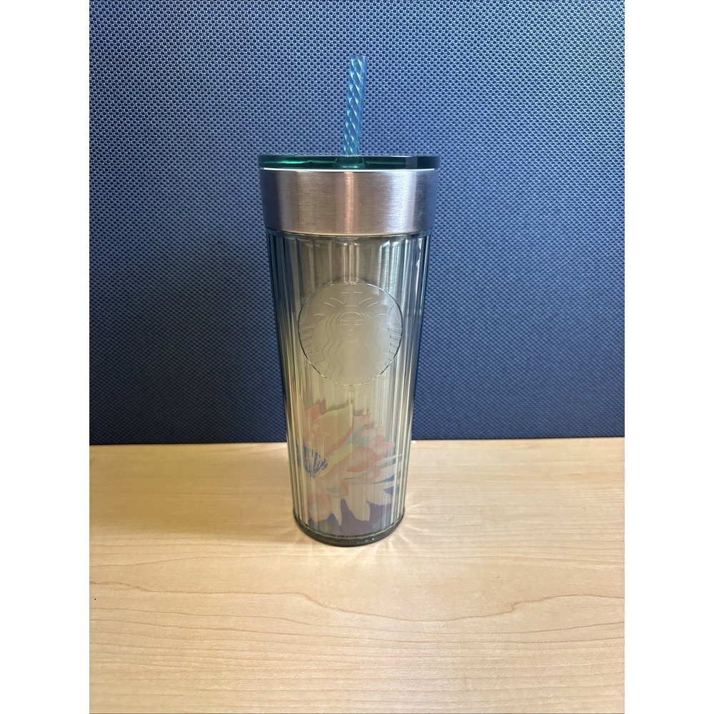 Starbucks Summer 2023 Layered Grandoise Garden Pastel Stainless Steel Tumbler